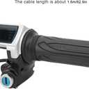 48V Half Twist Throttle, Ebike Throttle, Electric Bike Throttle with LED Display Grip Lock Key Set for Ebike Motorcycle Scooter