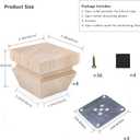 2 Inch Wooden Furniture Legs with Mounting Plates Screws Set of 4 Solid Wood Unfinished Replacement Furniture Feet for Couch Cabinet Sofa Dresser Ottoman TV Stand Bed Home