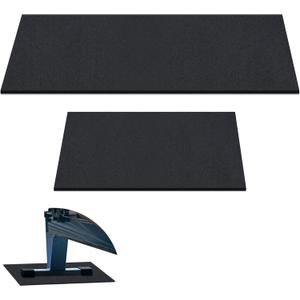 Riakrum 2 Pieces Rower Mat Compatible with Model D Concept 2 Rowing Machine Anti Slip and High Density Thick Floor Mat for Home Gym Foam, Black