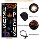 Hocus Pocus Door Cover - Large Fabric Halloween Party Decorations Sign for Front Porch, Indoor/Outdoor