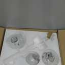 Fiqevs Dimmable 3 Globe Mid Century Modern Floor Lamp, Standing Lamp Gold with 3x800LM LED Bulbs & Eye-Caring Frosted Glass Shade, Tall Floor Light Antique Brass for Living Room, Bedroom, Office (3 Globe Dimmable Gold)