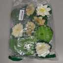 12pcs Floating Foam Lotus Flowers with Lily Pads, Artificial Pond Plants Ornaments for Pool Aquarium Water Decoration, White