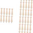 4sets Wooden Wall Hook Pegs Shaker Style Solid Wood Coat Hooks Enhance Aesthetics Easy Wall Mount 10pcs*4