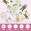 QINJIEJIE Rabbit Carrots Easter Table Runners Bunny Easter Table Runner, Holiday Table Runners Spring Seasonal Kitchen Dining Table Decoration for Home Party Decor