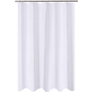 N&Y HOME Fabric Shower Curtain Liner 60 x 78 inch Long Stall Size, Hotel Quality, Washable, Water Repellent, White Bathroom Curtains with Grommets, 60x78