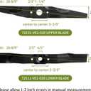 Replacement 72511-VE1-020 & 72531-VE2-020 21" Blade Kit Compatible With Hon da HRB215 HRB216 HRB217 HRM215 HRR216 HRS216 HRT216 Lawn Mower, Mower Blade Set Replace 72511-VE1-010 72531-VE2-010 (2 pack)