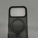 Magnetic for iPhone 17 Pro Case with Ring Stand, [10 FT Drop Protection] [Velvety Touch] Slim Translucent Matte Back Shockproof Phone Case for iPhone 17 Pro 6.3'', Space Black