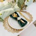 Napkin Rings Set of 12, White Frangipani Flower Napkin Holders with Gold Rings- Elegant Holiday Table Decor for Wedding, Christmas, Thanksgiving, Easter, Dinner Parties