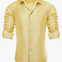 Your Ties Mens Silk Paisley Dress Shirt Casual Button Down Shirt Long Sleeve Western Floral Shirts Wedding Party Holiday Size XL