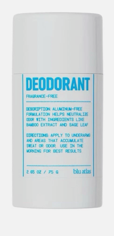 Blu Atlas 48-Hour Natural Deodorant Fragrance Free 2.65 oz
