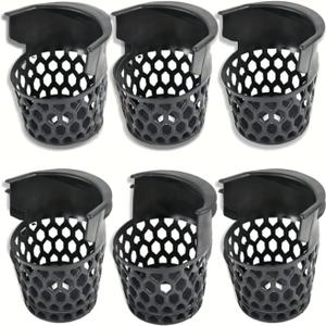 6-Pack Pool Table Pockets Replacement Universal Fit for fit Replacement Pockets Billiard Table & Commercial Tables, High-Impact ABS Plastic, Tool-Free Installation, Durable Pool Table Accessories (Black)