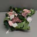 Wedding decor (pack of 2) Welcome Sign Flower Backdrop Garland For Ceremony Reception Wall Easel Home Decoration Entryway Faux Outdoor Board Head Table Decor (Dusty Rose)