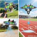 Foam Remote Control Airplanes RC Planes for Kids Adults, RC Airplane Fighter Jet with Light, 360 Flip Fighter Jet Toys, Stunt Roll, Airplane Toy Gifts for Kids Boys