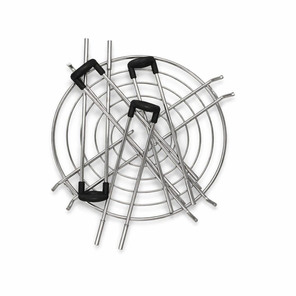 1 PCS  Stainless Steel Steamer Rack,Cooling Rack Round Canning Baking Rack,Trivet for Dutch Oven Air Fryer Accessories for Pressure Cooker