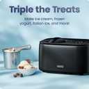 Iceman by Chefman Ice Cream Maker, No Pre-Freezing with Built-In Compressor, Makes Ice Cream, Froyo, Sorbet, Sherbet, Italian Ice, Frozen Yogurt, Digital Display w/ 3 Presets, 2 Pint Inserts Included