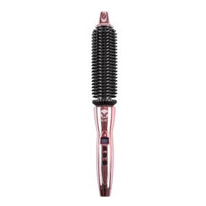 CALISTA Perfecter Pro Heated Round Brush | Lift, Volumize, and Style with No Heat Damage for Healthier-Looking Hair | 1.0" for Shoulder Length Styles | Dual Voltage & Adjustable Temp (1.0, Rose Gold)