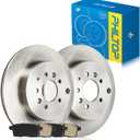 PHILTOP Rear Brake Pads and Rotors Kit, OE Carbon Fiber Ceramic Brake Pads and Rotors for Mazda 2007-2015 CX-9 31480 D1259