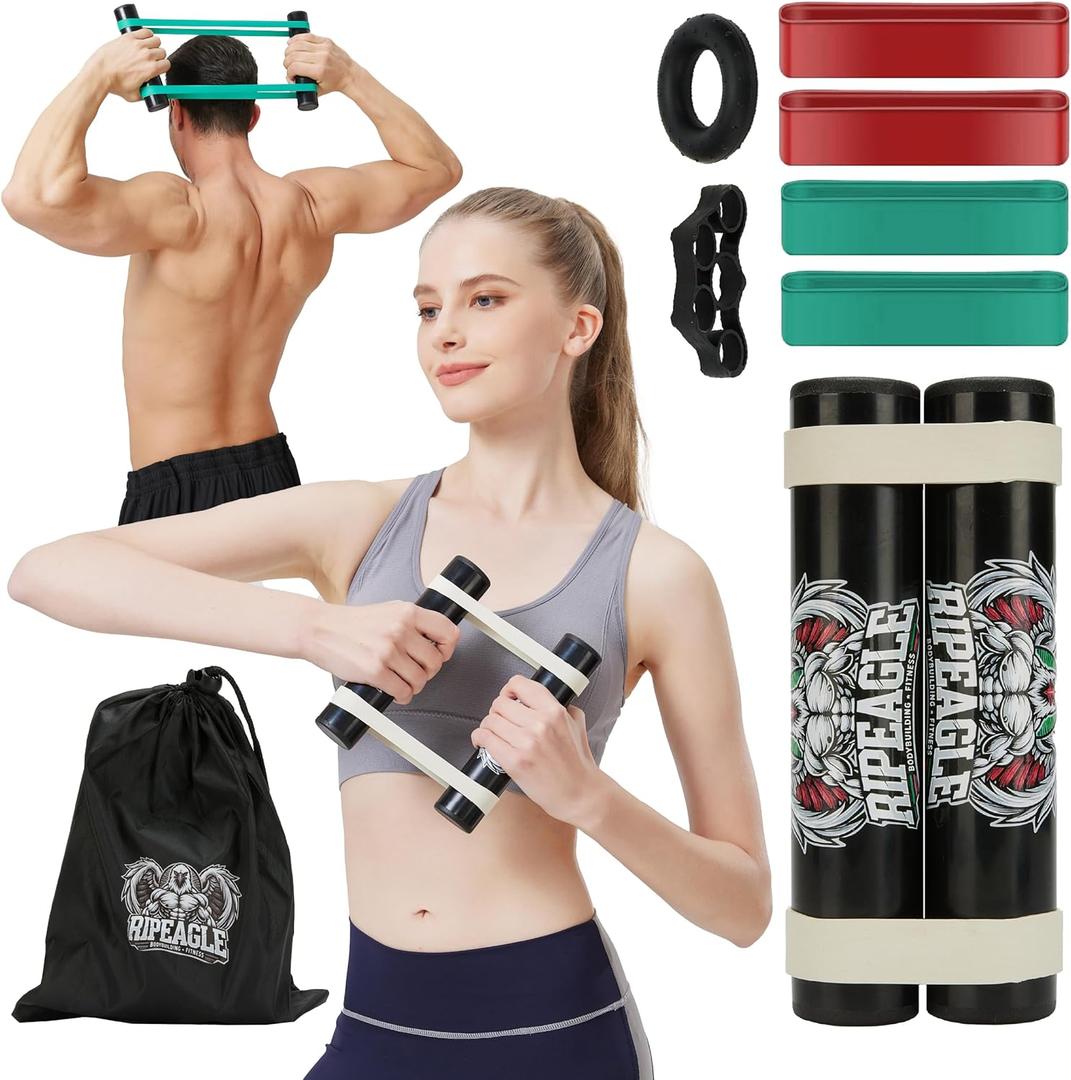 Rip Stick Workout Equipment - Adjustable Resistance Bands, Portable Upper Body Exercise Tool for Shoulder, Joint Rehab, Core, Muscle Building, Ripstick Home Gym Strength Training Accessories
