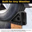 MAXXHAUL 70472 Solid Rubber Heavy Duty Black Wheel Chock 2-Pack, 8" x 4" x 6"