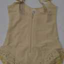 SHAPERX Women's Fajas Colombianas Shapewear Postpartum Tummy Control Body Shaper Butt Lifter Bodysuit (X-Large, Beige)