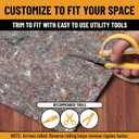 Ottomanson 3' x 4' Non-Slip Rug Pad Gripper 1/4 Inch Thick Dual Surface Felt + Rubber Gripper - Safe for All Floors, Brown