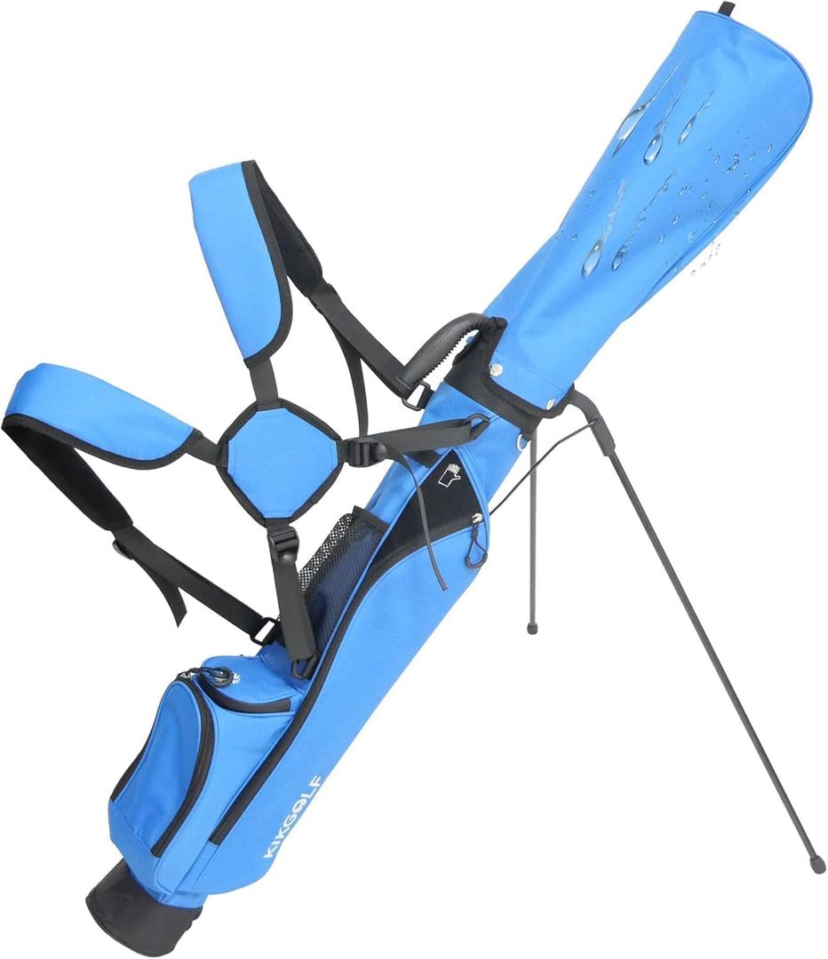 Sunday Golf Stand Bag Lightweight Golf Bag for Par 3 & Driving Range with 3 Zippered Pockets, Cooler Bag, Rain Hood and Adjustable Dual Strap System,Golf Club Carry Bag Suitable for Men & Women