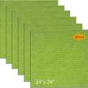 Carpet Tiles Peel and Stick 24x 24 Carpet Squares 12Pcs Non-Slip Self Adhesive Floor Tile DIY Reusable Waterproof Carpet for Gym Garage Tiles Green