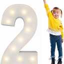 3FT Light Up Numbers Pre-Cut Frame Giant Marquee Numbers 2, Mosaic Numbers for Balloons, Two 20th 21st Birthday Decorations, 22nd Birthday Party Decor, 2023 Graduation Decorations