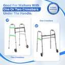 1 pcs Walker Platform Attachment with Adjustable Padded Cuff - Walker Platform Accessory to Preventing The Bracket from Sliding Down - U-Shaped Clamp Design Compatible with Most Walkers on The Market