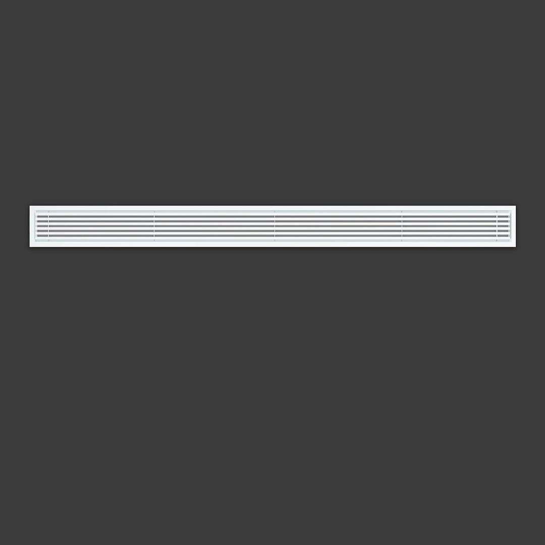 Linear Bar Air Grille 44" X 4", Aluminum Air Supply/Return Grilles,Easy Air Flow,Removable Grille/Door-HVAC Air Vent Cover,White[Outer Dimensions: 44.8"w X 4.8"h]