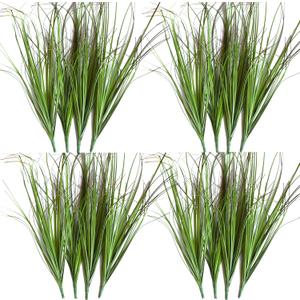 VANTREE 16PCS Artificial Plants, Wheat Grass Greenery Stems, Fake Tall Grass for Home Decor, Indoor Outdoor Decor, 18.9 Inches