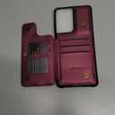 Vinich for Samsung Galaxy S21 Ultra Wallet Case with Card Holder, RFID Blocking Credit Slots Kickstand Shockproof Phone Cover for Women Men, Red