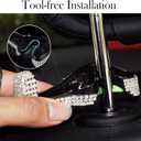 2-Pack Car Hooks  Sparkling Crystal Seat Back Organizers, Strong & Durable Backseat Hangers for Car, SUV & Truck Storage