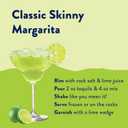 Jordan's Skinny Mixes Sugar Free Margarita Mix, Flavored Cocktail Mixer for Drinks, Fresh Lime Drink Flavoring for Cocktails & Mocktails, Low Calorie, Gluten Free, Keto Friendly, 32 Fl Oz, 1 Pack