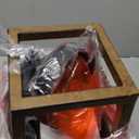 EDISHINE Pendant Lights for Kitchen Island, 1-Light Farmhouse Cage Hanging Light Fixtures, Rustic Wood with Brown Finish, Adjustable Height Pendant Light for Dining Room, Allway and Foyer