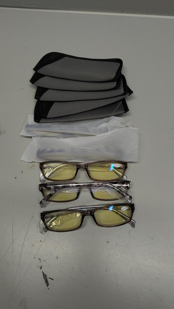 Eyekepper 5 Pack Blue Light Blocking Reading Glasses Men Computer Readers Wood Grain Pattern +2.75