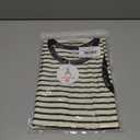 ANRABESS Women's Sleeveless High Neck Tank Tops Fashion Summer Casual Basic Slim Fit Ribbed Racerback Top Shirt Clothes Beige Black Stripe Medium