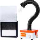 Solder Fume Extractor,Smoke Purifier,Powerful Suction Smoke for Soldering Iron, DTF, 3D Printing,Stepless Control & Efficient 3 Layer Filtration (White)