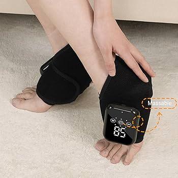 2PCS Foot Renew Triple Method Massager, 3 in 1 Massager for Neuropathy, Triple Technology Foot Massager Ankle, Wireless Portable Foot Massagers for Home/Office/Travel, 3Speed & 5Temperature (Black)