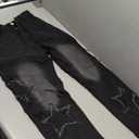 Mens Y2k Star Jeans High Waisted Hip Hop Streetwear Jeans Loose Baggy Embroidery Aesthetic Harajuku Denim Pants XS 