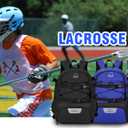 HMLIN OUTOOORS Lacrosse Bag with Two Sticks Holder,field hockey bag Separate Shoe Space with External Buckle Straps to Fix Helmet and Other Lacrosse or Field Hockey Equipment