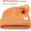 2 x Toddler Beanie Kids Winter Hats Infant Warm Knit Cap Newborn Winter Warm Hat for 0-36 Month Boys Girls (Purple+red+gray)