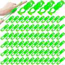 Hanaive 100 Pcs Flying Slingshot Frogs Toys Passover Day Toys Stretchy Slingshot Fun Shooting Flying Green Frogs Playthings Sticky Playthings for Party Favors Birthday Classroom Exchange Prizes Game