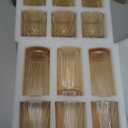 megarte Ribbed Glassware Vintage Drinking Glasses 12Pcs Set （6 Highball Glasses 16Oz And 6 Rocks Glasses 13Oz） Amber Ribbed Glass Cups For Iced Coffee, Cocktails, Juice, Beer, Everyday Drinking