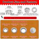 643Pcs Grommet Tool Kit 1/2 Inch(Inside Hole Size) Eyelet Kit with 320Pcs Eyelets Grommets, 320Pcs Washers, and Grommet Eyelet Pliers for Leather/Belt/Shoes/Crafts