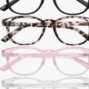 Przene 3 Pack Blue Light Blocking Reading Glasses,Readers for Women and Men with Spring Hinge
