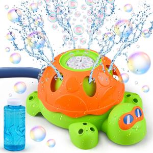 Splash Sprinkler & Bubble Machine for Kids, Outdoor Water Toys for Summer, Spinning Turtle Backyard Sprinklers with Bubbles, Attaches to Garden Hose Toddler Outdoor Toys Splash Sprinkler & Bubble Machine for Kids, Outdoor Water Toys for Summer, Spinning Turtle Backyard Sprinklers with Bubbles, Attaches to Garden Hose Toddler Outdoor Toys