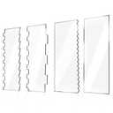 4 Pieces Large Clear Acrylic Cake Scraper Set Cakes Smoother Scraper Cake Stripes Edge Contour Comb for DIY Icing Frosting Buttercream Cream Decorating Kitchen Baking Tool Mousse Pastry Cutter