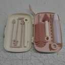 Momcozy Baby Bottle Brush Set, Cleaner Kit with Silicone Nipple Straw Brush, Soap Dispenser, Drying Rack - 7 in 1 Bottle Cleaning Tool for Home and Travel, Pink (Classic Style)