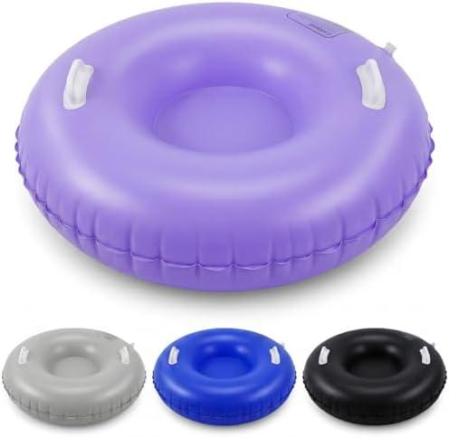 Shappy 2 Pack 36'' 40'' 47'' Snow Tube Inflatable Snow Sleds Heavy Duty Sleds Adults for Winter Outdoor Sports Toboggan with Handles Thickened Bottom
